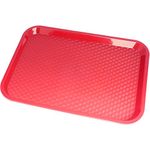 Plastic Fast Food Tray - 12" x 16" - Red 1216FF163-1