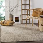 SAFAVIEH Natura Collection Area Rug - 5' x 8', Beige, Handmade Wool, Ideal for High Traffic Areas in Living Room, Bedroom (NAT620B)