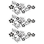 NA 3 Pcs Butterfly Flower Vine Car Sticker Car Door Window Sticker Used for Car Bumper Trunk Laptop Motorcycle Accessory Decor