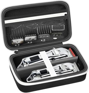 Grapsa Case Compatible with Novah/for Ufree/for Limural/for SUPRENT Hair Clippers & Trimmer Kit. Cordless Barber Clipper Travel Storage Holder for T-Blade Outliner, Comb Guide & Accessories -Box Only