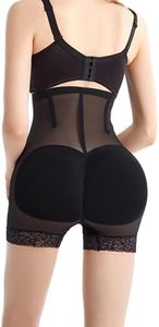 Super Deerlet Women Fake Butt Pads Bum Panties Butt Lifter Shapewear Tummy Control Knickers Hip Enhancer Body Shaper, D# Black - Lace High Waisted, XL