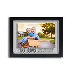 MIMOSA MOMENTS THE BOYS Expression Picture Frame, Black for 6x4 photo, Perfect Siblings Gift, Baby Keepsake Photo Frame(The Boys)