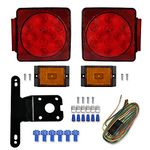 Novalit 4 PCS LED Boat Waterproof Trailer Tail Lights Kit Submersible Tail Lamp Running Stop Turn Signal Brake Marker Reversing Backup Light for Truck RV Van Marine Pickup Bus Towing Vehicle DC12V,Un