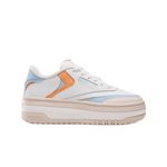 Reebok Women's Club C Extra Sneaker, Chalk/Tapioca/Soft Blue, 8
