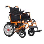 Asmofit Zipmax Foldable Electric Wheelchair for Seniors | 360° Joystick Control, Lightweight, Anti-Tipper Wheels, Flip-Up Armrests, Reliable Side Brake, and 24V 12AH Battery for Enhanced Mobility Power Wheelchair