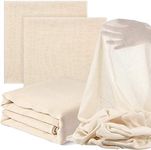 STAR WORK 1x1.2 Meters Muslin Cloth for Kitchen |Unbleached Cotton for Straining | Food Grade Bpa Free| Chapati Roti Wrapping Fabric | Momos Idli Steaming (100x120 Centimeters, White)