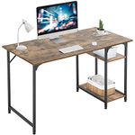 BestOffice Computer Desk, 47 Inch Home Office Desk Gaming Desk with Bookshelf Modern Student Kids Desk Study Executive Table Workstation for Small Space, Vintage