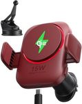 INIU Mag-safe Car Charger[15W, Red], Qi2 Certified Strong Magnetic Car Phone Holder for Cars with Charger, Air Vent Mount, Cooling Fins & RGB Lighting for iPhone 16 Pro Max/15/14/13/12