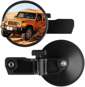 GEVINFA Quick-Release Door-Off Mirrors Compatible with 2007-2018 Jeep Wrangler JK JKU 5.5" Convex Side Mirrors with Neodymium Magnetic Mount, Tool-Free Door Hinge Installation, Driver & Passenger Pair