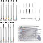 Aster 13 Pieces Professional Watch Screwdriver Set, Micro Precision Watchmakers Jewelers Screwdriver Kit 0.6-2.0 mm with 13 Extra Replace Blades for Watch Repair Jewelry Eyeglasses Electronics