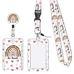 Amaiir ID Badge Holder with Lanyard and Retractable Badge Reel Clip, for Office School ID Credit Cards Proximity Key Cards Drivers Licenses, and Passes (Style 3)