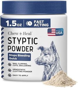 Chew + Heal Labs Styptic Powder for Dogs, Cats, and Other Animals - 1.5 oz - Quick Stop Bleeding Powder for Clipping Nails, and Other Minor Cuts - Blood Stop Powder