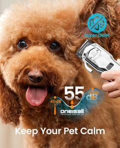 oneisall Cordless Dog Clippers – Rechargeable Pet Grooming Trimmer