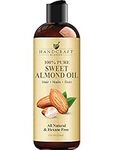 Handcraft Blends Sweet Almond Oil - 236 ml - 100% Pure and Natural - Premium Grade Carrier Oil - Hair and Body Oil - Massage Oil - Cold-Pressed and Hexane-Free