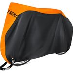 Favoto Bike Cover Waterproof Outdoor Bicycle Cover Thicken Oxford 29 Inch Windproof UV Snow Rustproof with Lock Hole Storage Bag for Mountain Road Bike City Bike Beach Cruiser Bike, Orange