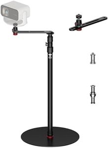IFOOTAGE RB-A400-PE Projector Round Base Monopod Stand, 79.4" Adjustable Floor Stand with Projector Bracket & Ball Head, 15.7" Round Base, 22 lb Load Capacity, 1/4" & 3/8" Mount for Light, Camera