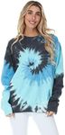 DARESAY Tie Dyed Sweatshirt-Blue Ocean-2X