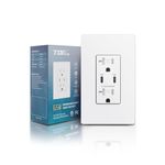 TOPELER GaN 65W USB Wall Outlet, 20A Tamper-Resistant Electrical Outlet with Dual Type C Ports, Charger for iPhone/iPad/Laptops, Screwless Wall Plate Included, ETL & FCC Listed, White