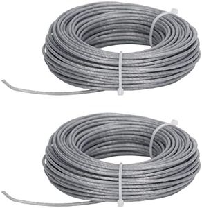 2PCS 24m 2.0mm Grass Trimmer Line, Lawn Mower Wire Rope Cord Grey Nylon Wire Trimmer Spool Line, for Bosch Art 24 27 30 36