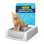 PetSafe ScoopFree Crystal Classic Self-Cleaning Litter Box System Automatic Cat Litter Box - Advanced Odor Control Includes Disposable Crystal Litter Tray Up to 30 Days of Hands-Free Cleaning