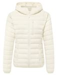 Wantdo Women's Lightweight Packable Down Jacket Insulated Puffer Coat Beige XX-Large