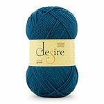 Ganga Acrowools Acrylic Desire Hand Knitting And Crochet Yarn. Pack Of 1 Ball - 100Gms. Shade No - Dsr033, Blue