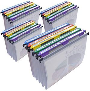 Ultimate Office MagniFile Hanging File Folders V- Bottom Letter Size with 11 inch Magnified Indexes That Double The Size of Your File Titles to Find Files Fast. (Set of 20 Frost)
