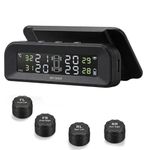 Skyshop® C260 Solar Powered TPMS with Smart Voice Alert | External Wireless Tyre Pressure Monitoring System | Real-Time Precision Sensors for All Cars, Bikes & Scooters