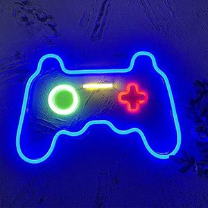 HSEFURNI Gamepad Neon Sign 16" x 11", Birthday Gifts for Teen Boys, USB Powered Light Up LED Signs, Teenage Boy Gifts Ideas, Teen Boys Gift Ideas, Gifts for Teenage Boys, Teenager Gifts