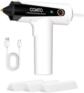 COMTO Cordless Hot Glue Gun, Auto Glue Feeding with 30 Glue Sticks