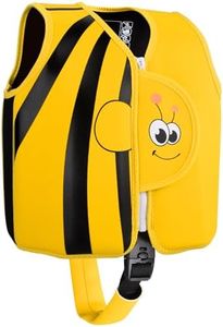 Yabtf Schwimmweste Kinder, Schwimmhilfe aus Neopren & EPE - mit Verstellbarem Schrittgurt für Mädchen/Jungen Wassersport