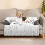 blunique Faux Fur Dog Couch Bed for Large Dog, Waterproof Dog Bed for Couch Protector, Calming Dog Bed Washable with Memory Foam for Pet Sofa Cover, Medium 35x31 Inches