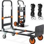 3-in-1 Folding Hand Trucks, 600Lbs 