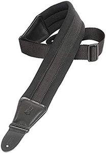 Levy's Leathers PM48NP3-BLK 3" Neoprene Padded Guitar Strap, Black