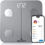 INEVIFIT Smart Body Fat Scale, Highly Accurate Bluetooth Digital Bathroom Body Composition Analyzer, Measures Weight, Body Fat, Water, Muscle, Visceral Fat & Bone Mass for Unlimited Users