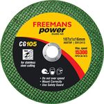 FREEMANS 4-Inch Double Net Cut off Wheels for Metal and Stainless Steel Cutting using Angle Grinder, Green - Pack of 50 Pieces