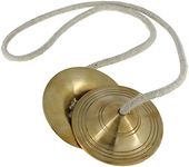 Manjeera Indian Percussion Instrument Hand Cymbals for Hindu Bhajans 6.35 cm