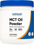 Nutricost Premium MCT Oil Powder .5LBS - Best For Keto, Ketosis, and Ketogenic Diets - Zero Net Carbs, Non-GMO and Gluten Free