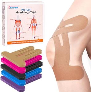 IEADEN Precut Kinesiology Tape for Knees, 20 Pcs, Beige
