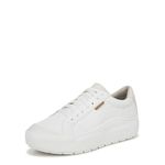 Dr. Scholl's Shoes Women's Time Off Sneaker, White Smooth, 7.5