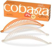 Cobana Banana Clip Hair Clips - Volumizing Hair Claw Clips & Hair Styling Accessories for Thick & Thin Hair - Large 6'' Set of 2 (Orange)