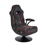 X-Rocker Torque Gaming Chair, 2.1 Multi-Stereo Sound Console Gaming Seat with Bluetooth Wireless Speakers, Subwoofer and Vibration Faux Leather Folding Pedestal for Mobile, Switch, PS5, XBOX - BLACK