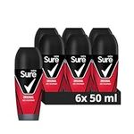 Sure Original Antiperspirant Roll On deodorant for men with MotionSense technology for 48-hour sweat and odour protection 6x 50 ml