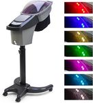 Salon Grade Micro Mister Hair Steamer for Natural Black Hair Adjustable Time Temperature for Scalp Treatment Dye Perm Professional Ozone Hooded Steamer with 3 Modes 7 Color Light Elitzia ET1408T