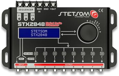 Stetsom STX 2848 DSP Crossover & Equalizer 8 Channel Full Digital Signal Processor (Sequencer) 2.8 Remote Relay