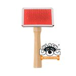 BLACKDOG Pet Comb,Pet Grooming Slicker Brush Shedding Hair Remove Brush Wood Handle Dog Cat Cleaning Supply Shot Hair/Long Hair