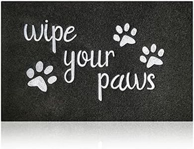 HLFMVWE Large Outdoor Welcome Mat for Front Door Wipe Your Paws Doormat Rubber Non Slip Backing Funny Doormat Indoor Rugs Dog Mat for Entryway Porch,Black 60X90cm