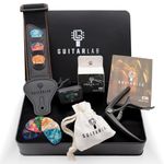 Guitar Lab Guitar Accessories Kit - Premium Metal Tin, Guitar Gifts for Men, Includes Guitar Strap, Capo, Guitar Tuner & Guitar Picks - Acoustic, Bass, Electric & Ukelele - Gift Set for Guitarists