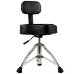 Drum Stool with Backrest Hydraulic Adjustable Height (71.5-86cm) Drum Throne Double-braced Drum Chair Removable Drum Stool for Adult Drummers Guitar Players