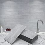 Art3d 102-Piece Peel and Stick Tile Backsplash for Kitchen Bathroom, 3in. × 6in. Stick on Subway Tile White-Washed Wood Plank